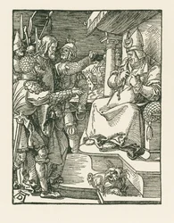 Cristo davanti a Caifa, 1508-09 circa (xilografia)