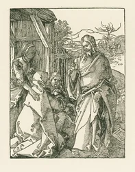Cristo si congeda dalla Madre, 1508-09 circa (xilografia)