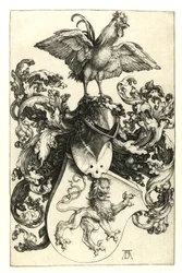 Stemma con leone e gallo, 1502-03