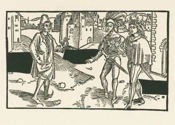 Davus, Pamphilus e Charinus, 1492-93 circa (xilografia)