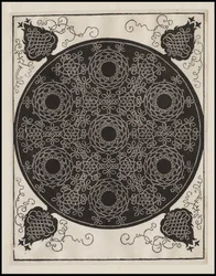Quarto nodo, 7 gruppi circolari di nodi con centri neri, circa 1506
