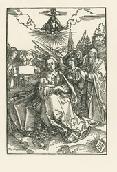 Sacra Famiglia con cinque angeli, 1503-04 circa (xilografia)
