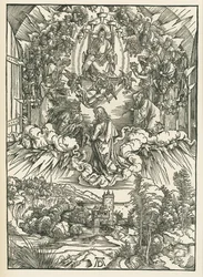San Giovanni davanti a Dio e ai ventiquattro anziani in cielo. L