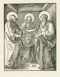 Santa Veronica tra i santi Pietro e Paolo - Il Sudario di Santa Veronica