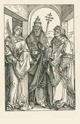 Santi Stefano, Sisto e Lorenzo, 1504-05 circa (xilografia)
