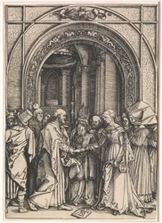 Il fidanzamento della Vergine da: La vita della Vergine, c.1504-05