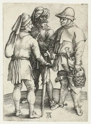 Tre contadini in conversazione