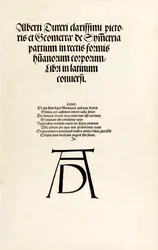 Pagina del titolo con il monogramma xilografico di Durer da 