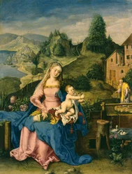 Vergine e Bambino in un paesaggio, c.1600