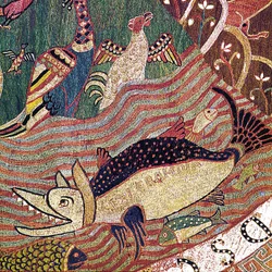 La Creazione, dettaglio della separazione tra terra e acqua