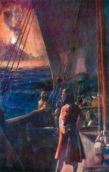 Dampier e il suo equipaggio osservano un