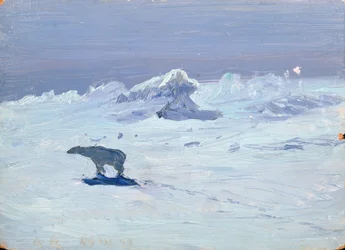 Un Orso Polare Caccia in una Notte di Luna, 1899