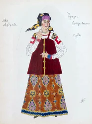 Costume per il dramma La Tempesta di Alexander Ostrovsky