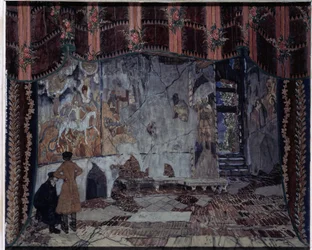 Progetto di scenografia per la pièce Il temporale di Aleksandr Ostrovskij
