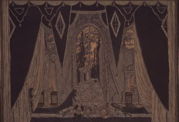 Scenografia per il dramma Don Giovanni di J.-B. Molière, 1910