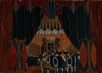 Scenografia per la commedia teatrale La Mascherata di M. Lermontov
