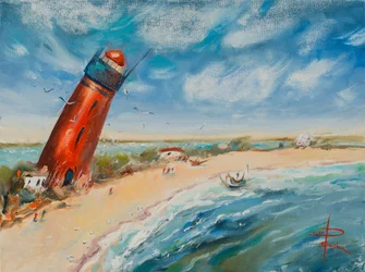 Il faro rosso inclinato