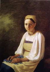 Una contadina con fiordalisi, 1820s
