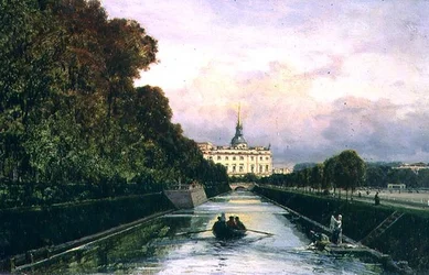 Veduta del Canale Lebyazhyeva verso il Palazzo Mikhailovsky, San Pietroburgo