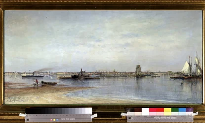 Vista delle rive del fiume Neva a San Pietroburgo