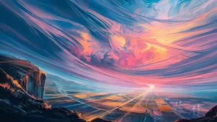 Orizzonte dal cielo vivace