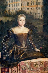 Ritratto di una nobildonna, (dettaglio) della Piccola Sala delle Nobili Donne