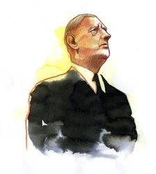 Ritratto del generale Charles de Gaulle (1890-1970) Presidente 1961