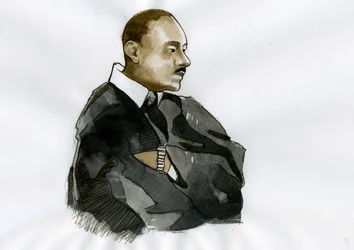 Ritratto del pastore Martin Luther King (1929-1968)
