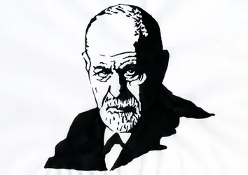 Ritratto di Sigmund Freud (1856-1939), psichiatra austriaco Illustrazione di Alessandro Lonati