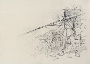 Secondo impero (1852-1870): soldato di fanteria che spara, soldato dell