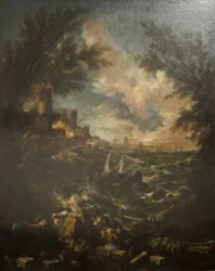 Vista della costa con naufragio" di Alessandro Magnasco