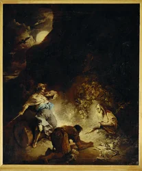 La strega di Endor (dipinto su tela)