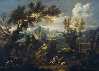 Paesaggio con pastori