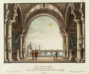 Veduta della sala del palazzo reale Scenografia per la rappresentazione nel 1829 dell