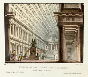 Vista del tempio di Nettuno Scenografia per la rappresentazione della tragedia lirica "Didone" (1783) del compositore Niccolò Vito Piccinni dopo l