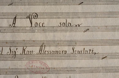 Partitura manoscritta di XXV Cantate per voce solista di Alessandro Scarlatti