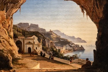La grotta dei Cappuccini ad Amalfi, c.1850