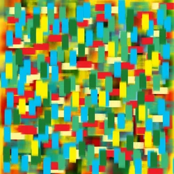 Puntinismo verticale blu, 2019