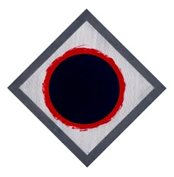 Cerchio Blu su Diamante Rosso