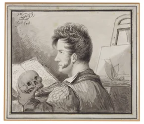 Autoritratto da giovane con teschio