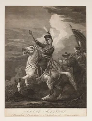 Ritratto del Conte Platov (1751-1818) a Cavallo (incisione)