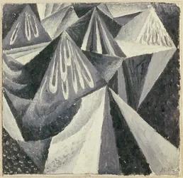 Composizione cubo-futurista in grigio e bianco, 1916