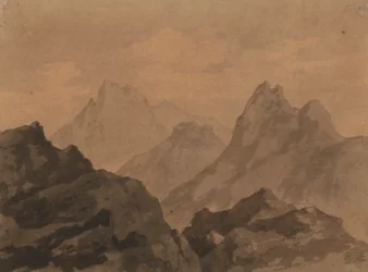 Cime di montagne (Studio di una montagna)