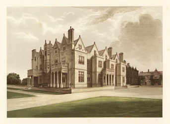Acton Reynald Hall, Shropshire, Inghilterra (incisione)