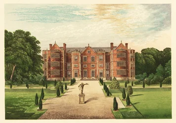 Burton-Agnes Hall, Yorkshire, Inghilterra. 1880 (incisione)