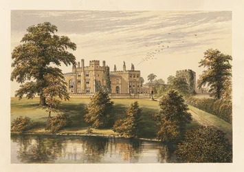 Castello di Ripley, Yorkshire, Inghilterra, 1880