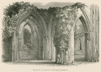 Abbazia di Glastonbury, parte della cappella nel transetto nord