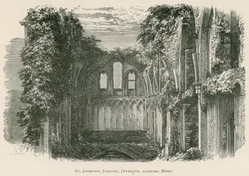 Abbazia di Glastonbury, Cappella di San Giuseppe, Interno, vista verso ovest