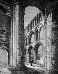 Navata, dal corridoio sud, Abbazia di Jedburgh, c1880, 1897