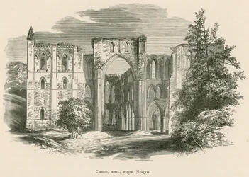 Abbazia di Rievaulx, Coro, ecc, da Nord